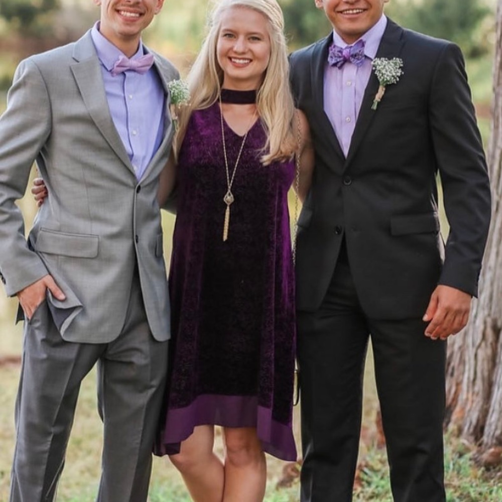 Altard state purple velvet dress